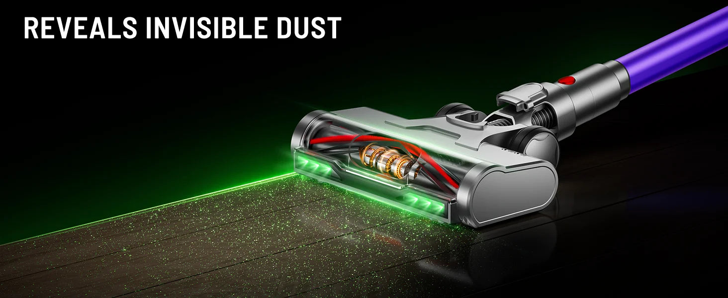 Aspirateur sans fil VAKERR X15 Pro 650W, forte aspiration 65KPA pour poils d'animaux et tapis, autonomie 70 minutes, nettoyage domestique